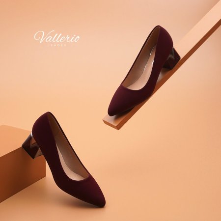 هيلز كعب عريض - ستان